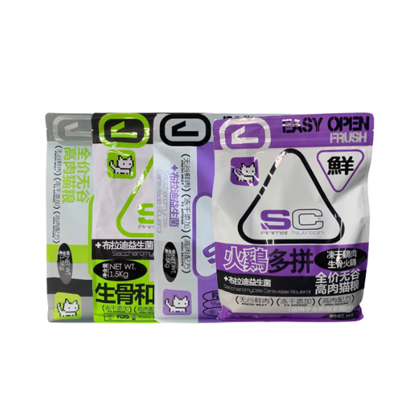 Thức ăn hạt cho mèo SC S1 - Ức gà, chà bông, gà tây, lòng đỏ trứng