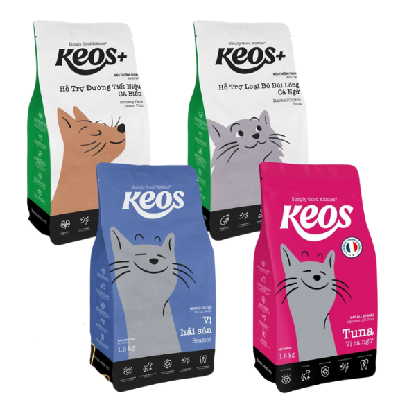  Keos Thức ăn hạt mèo mọi lứa tuổi