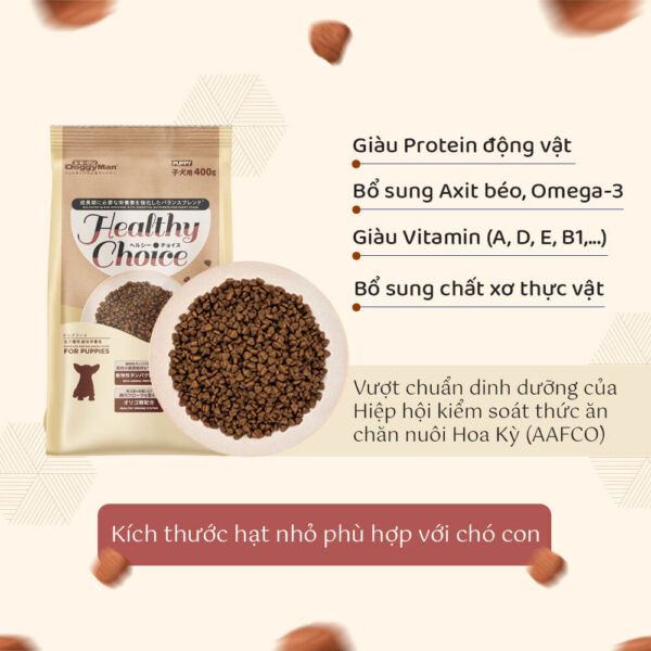 Thức ăn hạt Healthy Choice cho chó con Puppy 400g