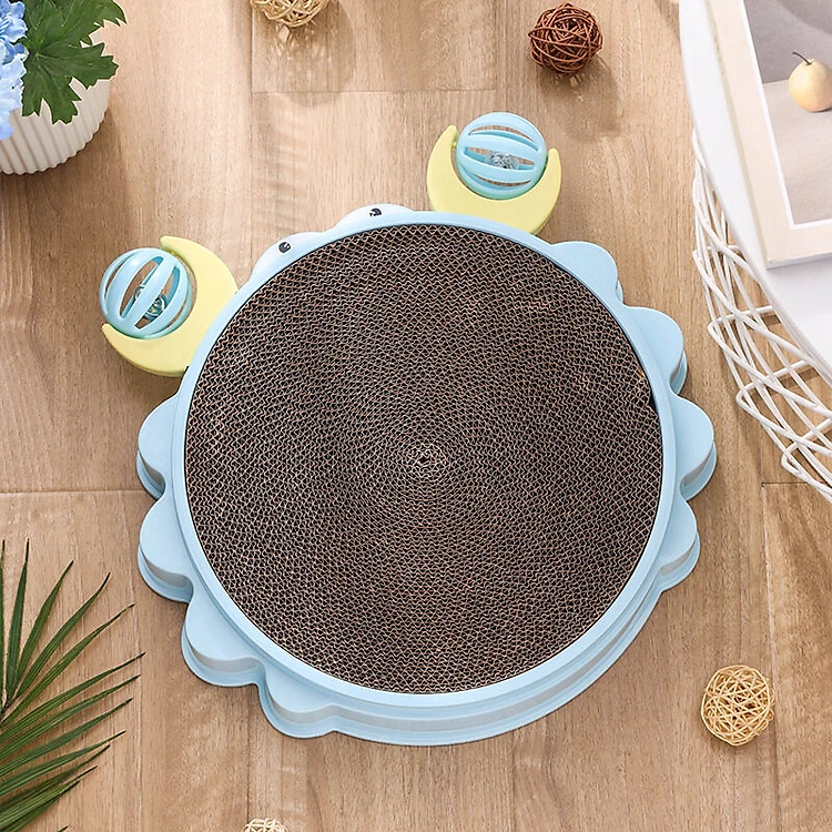 Bàn Cào Móng Cho Mèo Hình Thù Con Cua - Kèm Banh Lục Lạc