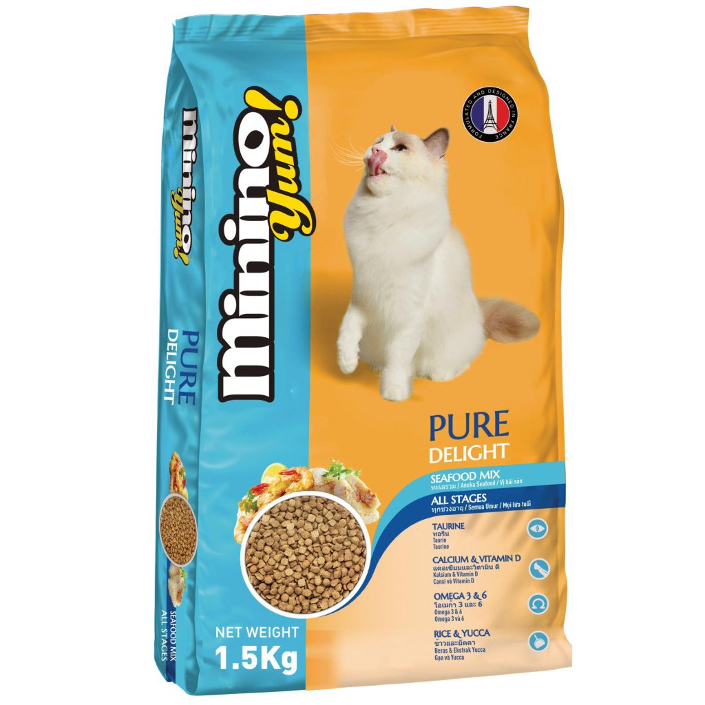 Hạt Cho Mèo Mọi Lứa Tuổi MININO YUM Vị Hải Sản