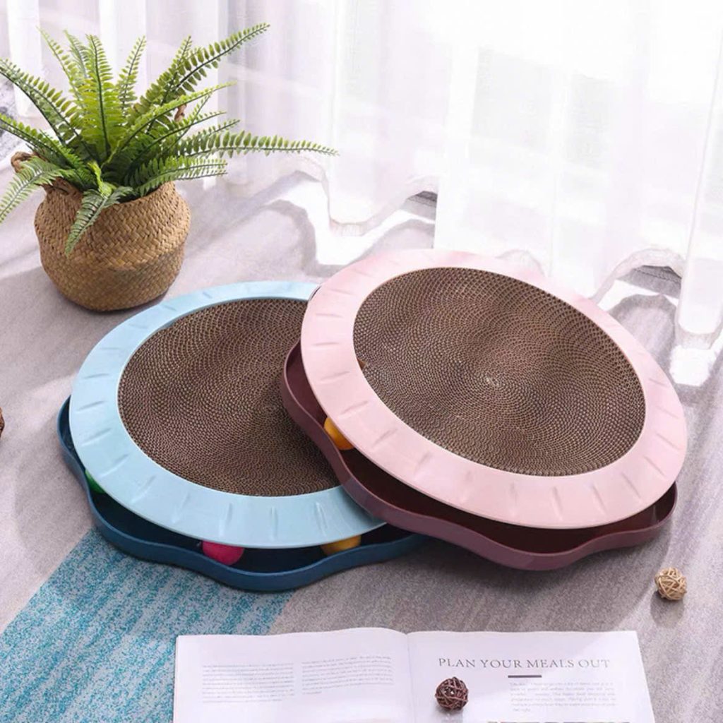 Bàn Cào Tròn Hoa Cho Mèo