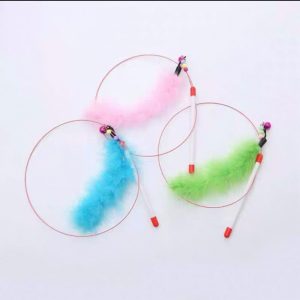 Cần Câu Dây Thép Lông Vũ Dài Cho Mèo