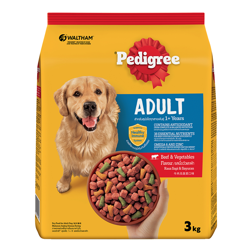 Thức Ăn Cho Chó Trưởng Thành Pedigree Vị Bò Rau Củ 500G