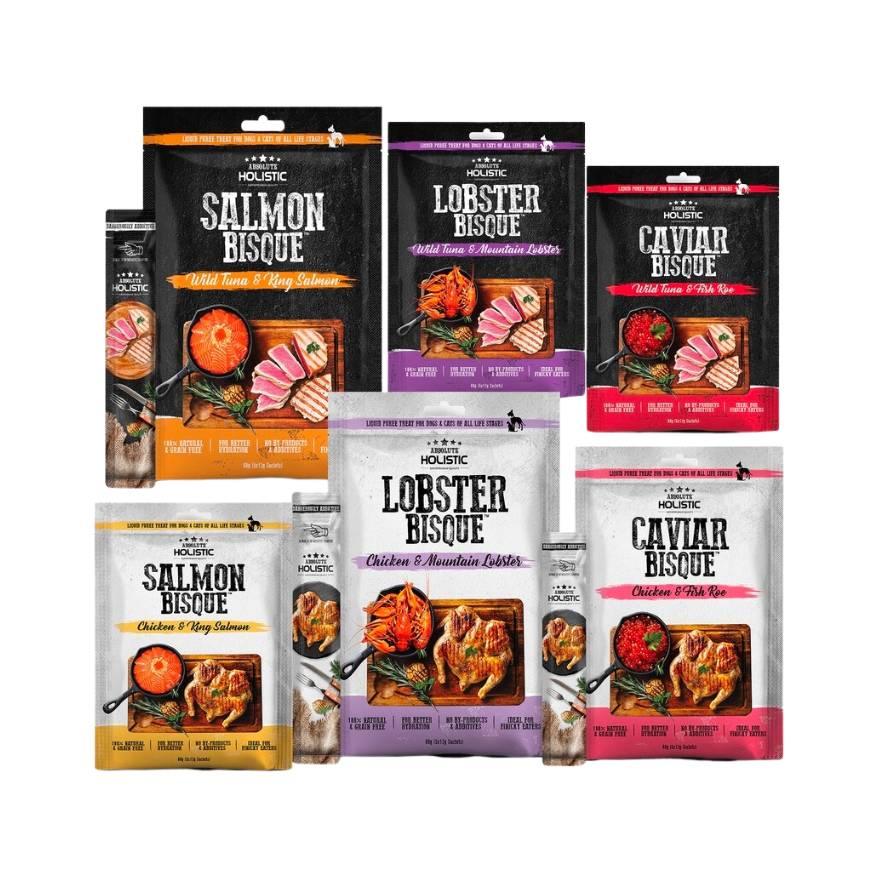 Súp Thưởng Cho Chó Mèo Absolute Holistic BISQUE 60G (Túi 5 Tuýp)