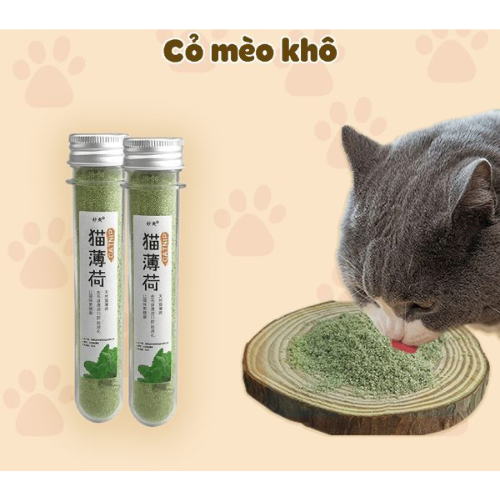 Bột Catnip 45ml Cỏ Bạc Hà Khô Giúp Hưng Phấn, Tiêu Hóa Tốt Cho Mèo