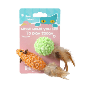 Đồ Chơi Chuông Cho Mèo – Chuột Và Bóng 13cm – Cặp