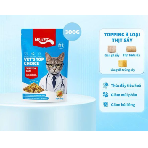 Hạt Hỗ Trợ Tiêu Hoá Cho Mèo Mr Vet T1