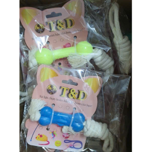 Đồ Chơi Xương Gai Cao Su Dây Thừng Cho Thú Cưng Nhai Gặm Giảm Stress