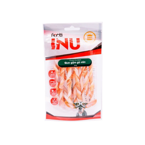 Que Da Bò Sữa Cuộn Thịt Gà Fonti Inu Cho Chó