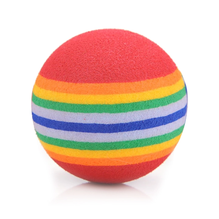 Bóng Xốp Đồ Chơi Kẻ 7 Màu Cho Mèo