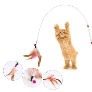 Cần Câu Mèo Đính Chuông Lông Vũ