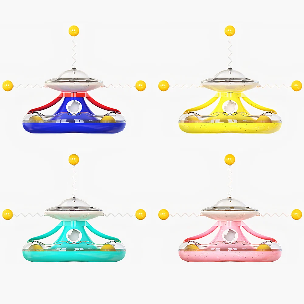 Đồ Chơi Cho Mèo Hình Đĩa Bay PAW UFOs Cat Toy Vàng/Xanh