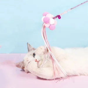 Cần Câu Mèo Bông Tròn Siêu Xinh Xắn Có Chuông Cho Mèo