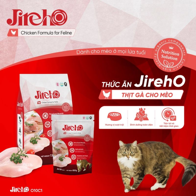 Hạt Cho Mèo JirehO Hàn Quốc Vị Gà