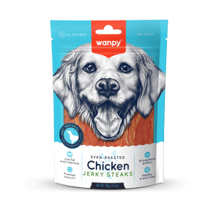 Ức Gà Sấy Khô Cho Chó Wanpy Chicken Jerky Steaks 100G