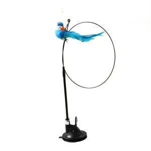 Cần Câu Mèo 80cm Hình Chim Bồ Câu/Lông Vũ Kèm + Đế Hít