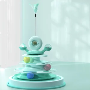 Đồ Chơi Tháp Banh Alien Kèm Catnip + Cây Lông Vũ Cho Mèo