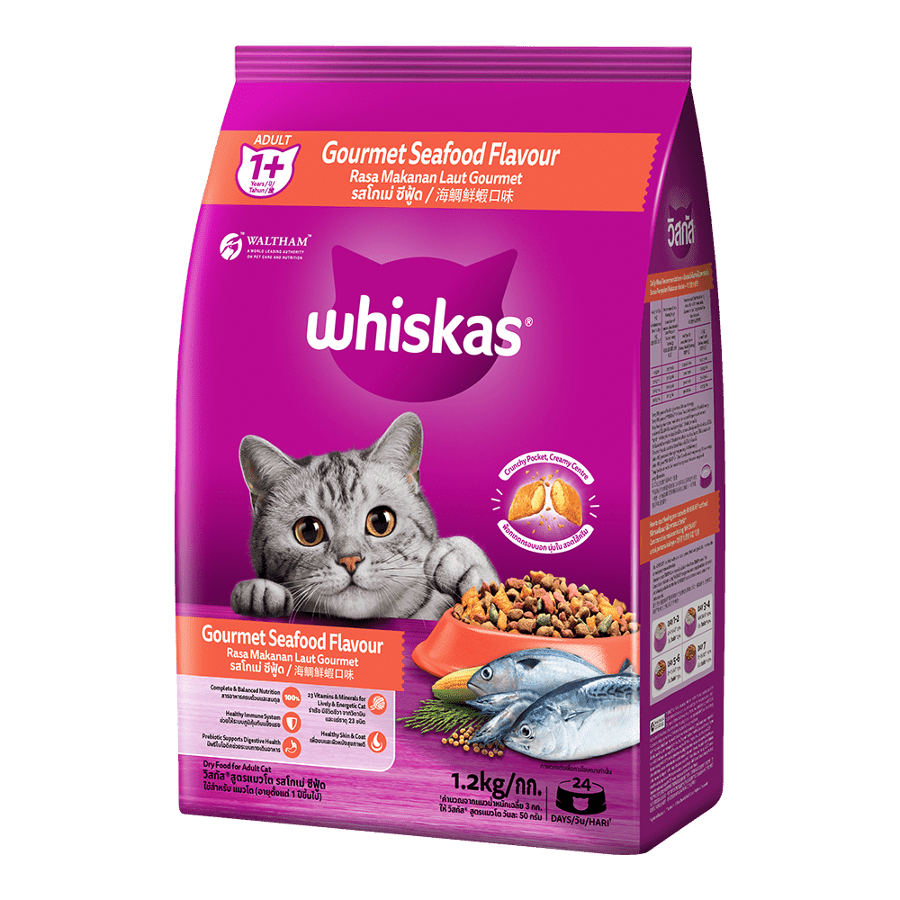 Hạt Whiskas Adult Vị Hải Sản Sành Ăn Cho Mèo Trưởng Thành