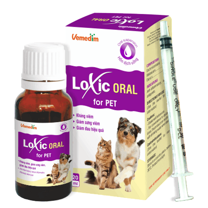Loxic Oral For Pet - Kháng Viêm, Giảm Đau, Hạ Sốt Cho Chó, Mèo
