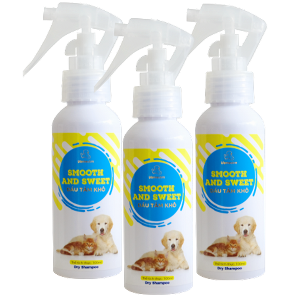 Dầu Tắm Khô Vemedim Smooth & Sweet Khử Mùi Và Làm Sạch Cho Chó Mèo 100ml