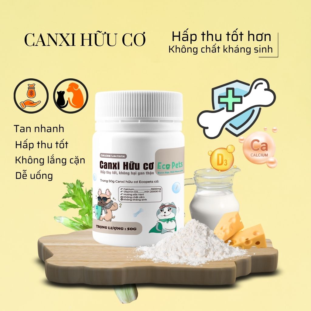 Canxi Hữu Cơ Ecopets 50G