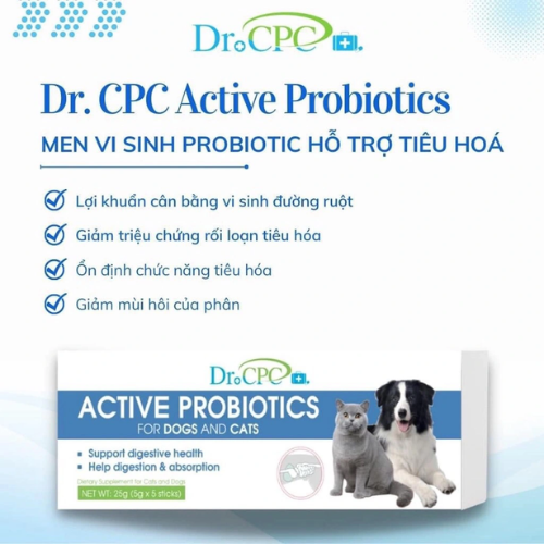 Men Vi Sinh Hỗ Trợ Tiêu Hoá Cún Mèo Dr. CPC Active Probiotics