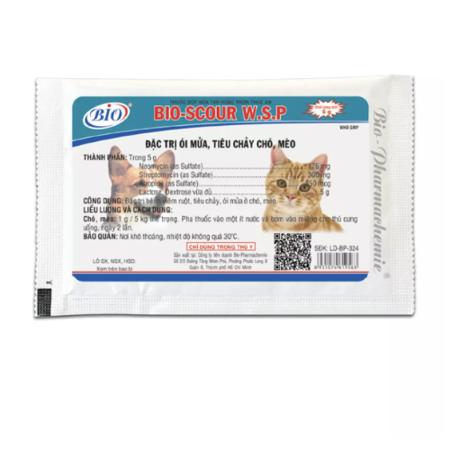 Bio-Scour W.S.P - Đặc Trị Ói Mửa, Tiêu Chảy Chó Mèo