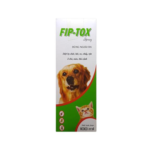 FIP-TOX Spray 100ml Trị Ve Rận Cho Thú Cưng