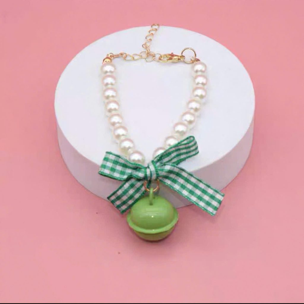 Vòng Cổ Ngọc Trai Nơ Cho Thú Cưng