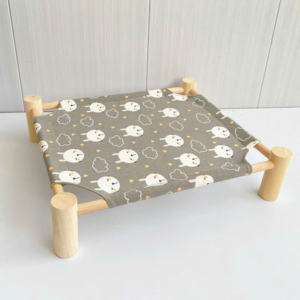 Giường Gỗ Vải Cho Thú Cưng