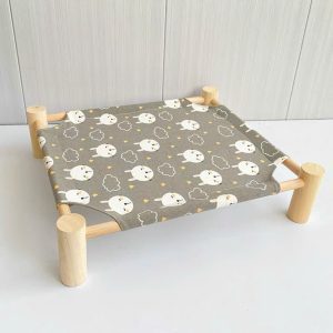 Giường Gỗ Vải Cho Thú Cưng