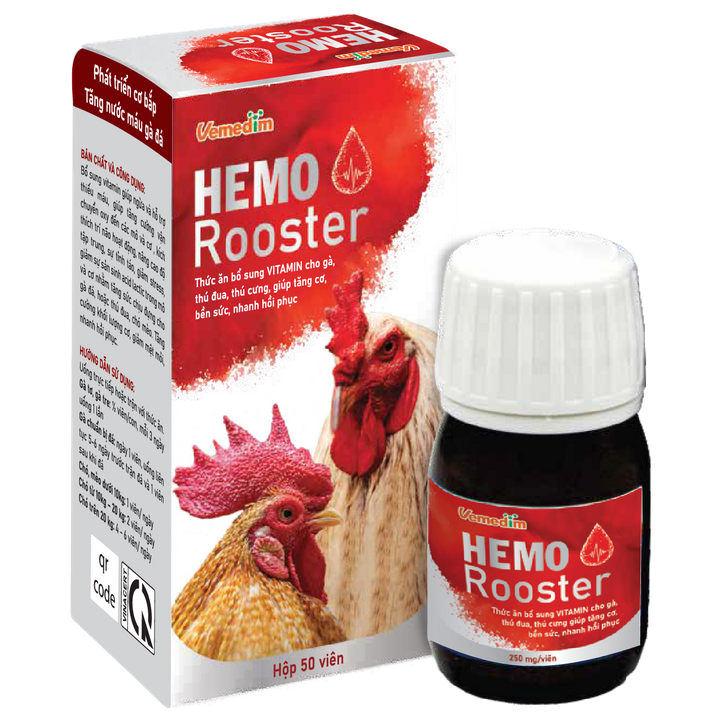 Viên Uống Bổ Máu Gia Cầm Rooster - Hộp 50 Viên