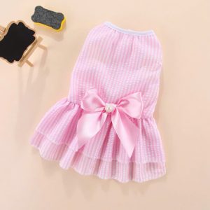 Váy Sọc Hồng Cho Thú Cưng