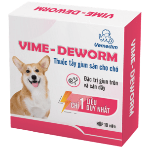 Vemedim Vime Deworm - Thuốc Tẩy Giun Sán Cho Chó 1 Viên