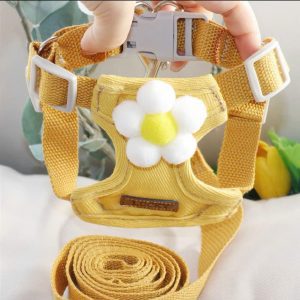 Dây Dắt Yếm Hoa Vàng Size L