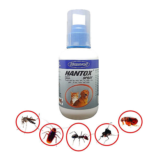 Xịt Ve Rận Bọ Chét Chó Mèo Hantox 100ml