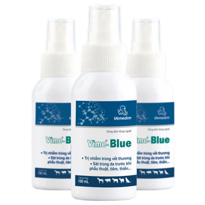 Xịt Sát Trùng Vết Thương Thú Cưng Vime Blue 100ml