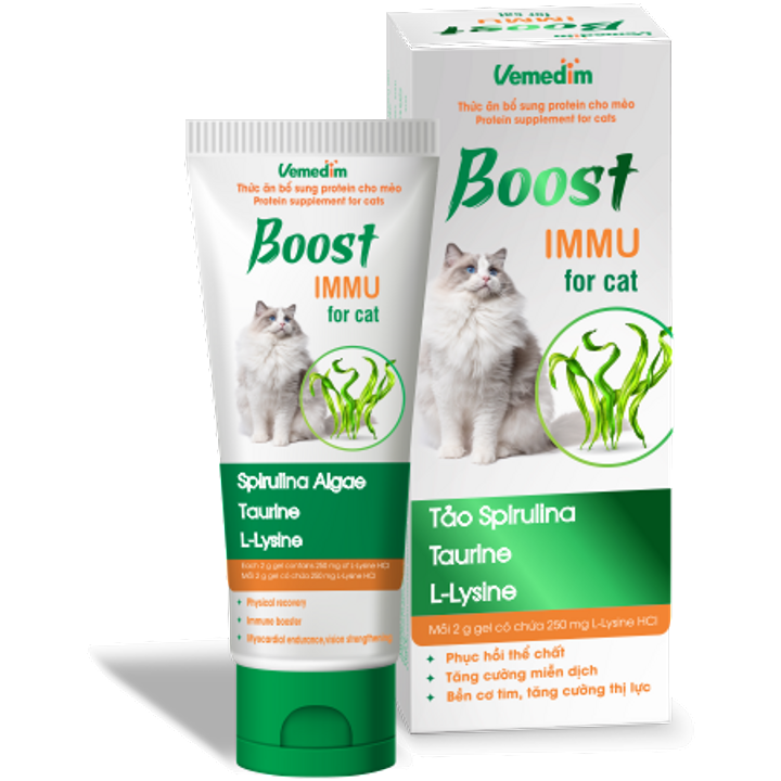 Boost Immu Cat Bổ Sung Protein Cho Mèo 60G