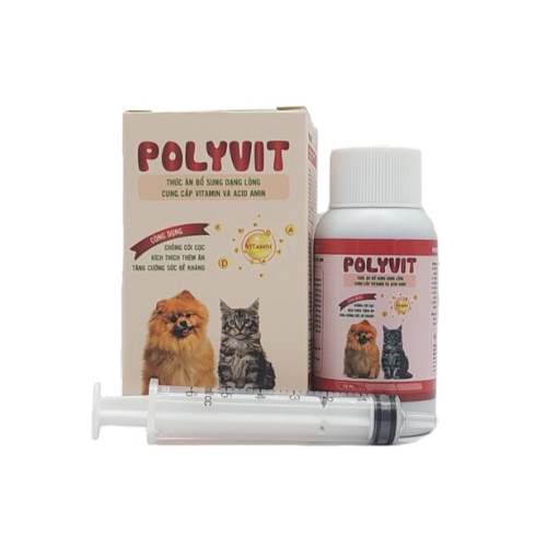 Siro Dinh Dưỡng Polyvit Bổ Sung Vitamin, Tăng Cường Đề Kháng, Kích Thích Thèm Ăn Cho Chó Mèo 50ml