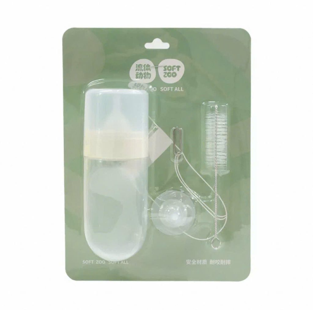 Bộ Bình Sữa Vuông 150ml Cho Thú Cưng