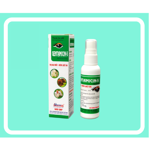 Thuốc Nhỏ Mắt, Viêm Loét Da Gentamicin-5 Dạng Xịt 50ml