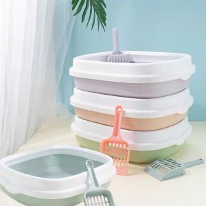 Khay Vệ Sinh Cho Mèo Bầu Dục 40CM - Kèm Xẻng