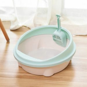 Khay Vệ Sinh Cho Mèo Tròn Thành Cao - Kèm Xẻng Xúc Cát