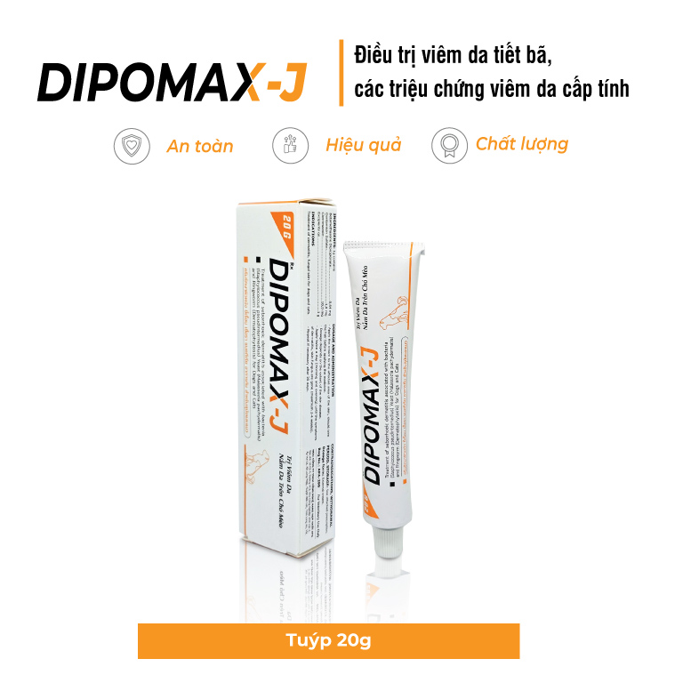 Trị Viêm Nấm Da Chó Mèo Dipomax J Dạng Bôi 20G