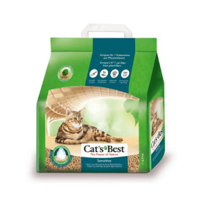Cát Gỗ Cho Mèo Cat's Best SENSITIVE Vón Cục Siêu Thấm Hút & Kháng Khuẩn 8L (2.9KG)