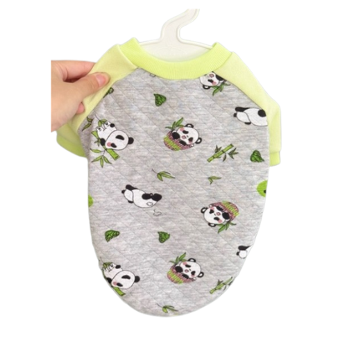 Áo Raglan Nỉ Gấu Trúc Cho Thú Cưng