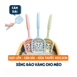 Xẻng Xúc Cát Cán Mèo Dài Kích Thước 40*13CM