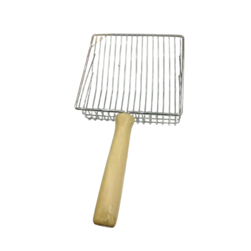 Xẻng Dọn Cát Mèo Inox Cán Gỗ Nhỏ