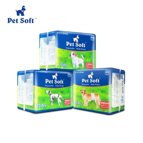 Bỉm Dành Riêng Cho Chó Đực Pet Soft – Gói 12 Miếng